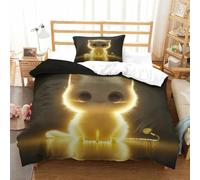Cat Three-dimensional Printing Bedding two-piece Set Cat Quilt Cover High-thread-count Fabric Zipper Closure with Pillowcases Plush And Low-maintenance Single(135x200cm)
