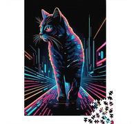 Cat Through The System 1000-Piece Puzzle for Adults, 52x38cm/1000pcs, Clean White Cardboard for Sorting; to Complete Gradually over A Weekend
