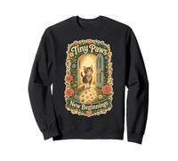 Cat Tiny Paws New Beginnings Cute Animal Sweatshirt