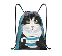 Cat Title: Lightweight Drawstring Duffel Bag â€“ Water-Resistant Foldable Gym Sack with Adjustable Shoulder Strap, Ideal for Sports, Yoga, Travel and School