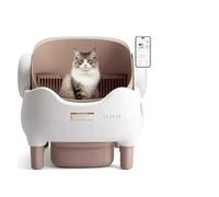 Cat Toilet, Automatic Self Cleaning Cat Litter Box Intelligent Pan Open-Top Design less APP Control Sand Tray,for Multiple Cats