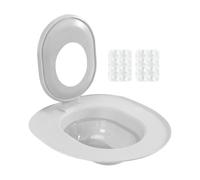 Cat Toilet Kit, Pets Toilet Training Set, 15.35x14.37x10.24 Inches, Litter Tool with Suction Cup, Pet Potty Coaching Accessory for Kitten Apartment Floor Home Bathroom Use