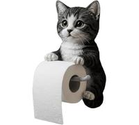 Cat Toilet Paper Holder, Cat Proof Toilet Paper Holder, Animal toilet Paper Holder, Funny 3D Cat tissue Holder, Wall-mounted Bathroom Roll Storage,Unique(H)