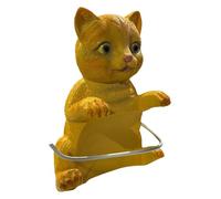 Cat Toilet Roll Holder, Cat Wall Mount Design | Resin Wall Accessory for Bathroom & Kitchen - Decorative Dispenser without Drilling in the Shape of Animal Statue