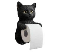Cat Toilet Roll Holder, Realistic 3D Resin Kitten Toilet Paper Holder, Wall Mounted Tissue Dispenser, Creative Bathroom Tissue Storage Rack, Funny Bathroom Decoration, for Standard Size Paper Rolls