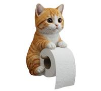Cat Toilet Roll Holder | Wall Mounted Funny Cat Toilet Roll Holder | Cute Animal Toilets Rolls Holders | Cute Resin Dispenser | Cats Paper Towel for Bathroom, Decor & Restroom