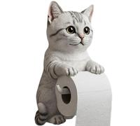Cat Toilet Roll Holder | Wall Mounted Funny Cat Toilet Roll Holder | Cute Animal Toilets Rolls Holders | Cute Resin Dispenser | Cats Paper Towel for Bathroom, Decor & Restroom