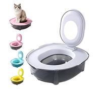 Cat Toilet Seat Training Kit,Reusable Plastic Trainer for Cleaning,Removable Pet Toilet Training System,Portable Trainer for Home PetShop petCare (white)