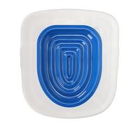 Cat Toilet Training Kit Reusable Environmentally Friendly Cat Trainer Premium ABS Material for Pet Cleaning (White Tray, 1 Blue Inner Support)