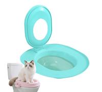 Cat Toilet Transition Kit - Reusable & Adjustable, Teaches Cats to Use Toilet, Eliminates Litter Box Mess(Blue)