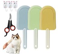 Cat Tongue Comb, Cat Tongue Brush, Ice Cream Cat Tongue Brush, Pet Ice Cream Massage Comb, Cat Tongue Deshedding Brush for Removing Mats, Tangles, Knots & Loose Fur from The Undercoat (3Pcs)