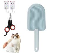 Cat Tongue Comb, Cat Tongue Brush, Ice Cream Cat Tongue Brush, Pet Ice Cream Massage Comb, Cat Tongue Deshedding Brush for Removing Mats, Tangles, Knots & Loose Fur from The Undercoat (Blue)