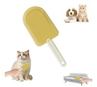 Cat Tongue Comb for Cats and Dogs, Flea Comb for Pet Hair Removal, Undercoat Brush, Effective Tick Comb & Pet Grooming Brush for Fewer Hair Balls (Yellow)