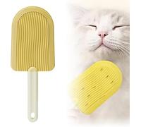 Cat Tongue Comb, Soft Cat Tongue Brush, Washable Silicone Pet Brushes, Cat Tongue Licking Hair Comb, Double Sided Gently Grooming Cat Brush for Removing Loose Hair (Yellow)
