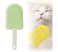 Cat Tongue Comb, Soft Cat Tongue Brush, Washable Silicone Pet Brushes, Cat Tongue Licking Hair Comb, Double Sided Gently Grooming Cat Brush for Removing Loose Hair (Green)