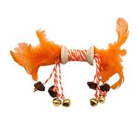 Cat Tooth Cleaning Toy, Dog Peppermint Chew Toy for Cat | Indoor Cat Feather Toy, Indoor Kitten Colorful Feather Toy with Bell Interactive, Abrasion Resistant, Bite Resistant