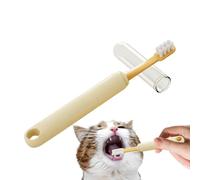Cat Toothbrush - Dual-Head Non-Slip Grip Tool | Dog Toothbrush Small Breed - for Family Friend Pet Kitten Home Indoor Care Daily Routine