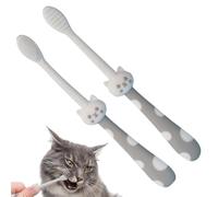 Cat Toothbrush Kit, Cat Toothbrush | 2x Toothbrushes, Toothbrush, Portable Tongue Brush, Oral Care Supplies for Dogs, Cats and Most L