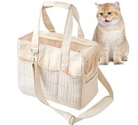 Cat Tote Bag, Cotton Cat Carrier - Portable Breathable for Kitten, Small Tote Bag Hand Held Carrier Dispra