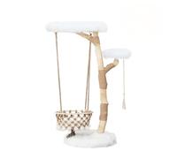 Cat Tower Big Cat Climbing Tree Swing Hammock Multi-level Partitioning Scratching Post Cloud-shaped Toy Scratching Post(Large)
