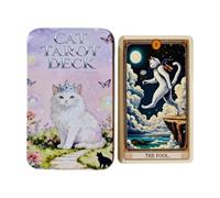 Cat Tower Tarot Deck Tin Box 78 Card rider waitte Cat Card Game