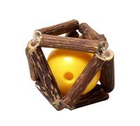 Cat Toy - 1.89 Inch Chewing Roller | Wooden Bite Accessory - Natural interactive teething toy with rolling sound for kittens and cats, ideal for keeping pets active in the yard or balcony.