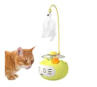 Cat Toy - 27 cm Swinging Ball Puzzle with Feathers, Kitten Entertainment Device, Stress Relief Toy, Durable PC Material, Battery Operated, Fun