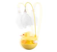 Cat Toy - Activated Cat Kitten Toy,Detachable Feather Lightweight Resin Duck Shape Fun Stick for Kitten Play Indoor Outdoor Birthday Easter