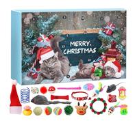 Cat Toy Advents - Christmas Countdown Box, Kitten Activity Kit, 24 Days Components Designs, Daily Engaging Playtime Collection, Pet Holiday Entertainment for Seasonal Celebration