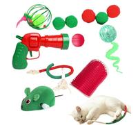 Cat Toy Ball - Christmas Cat Chew Rope Teeth Cleaning Toy - Multifunctional Cat Ball Toy, Christmas Interactive Cat Toys for Bored Indoor Adult Cats