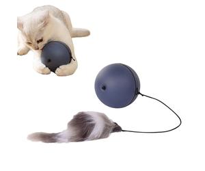 Cat Toy Ball Smart Moving - Auto Rotating Intelligent Ball | Battery-Operated Interactive Cat Toy for Indoor Cats, Automatic Moving Smart Ball Toy with Long Zorq