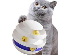 Cat Toy Ball Track, 3 Layer Interactive Toy, Multi-Level Exercise with Rolling Balls, Funny Kitty Self Play, Furniture Safe Entertainment for Cats and Kittens