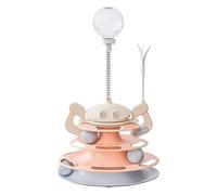 Cat Toy Ball Track | 3-Level Roller Ball Tower with Teaser | Cat Puzzle Toy | for Apartment Relaxation Zone Entryway Home Bedroom Corner Play Area Kitchen