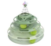 Cat Toy Ball Track, Cat Tower for Indoor Cats Catnip Balls Cat Ball Tower 4 Level Turntable Kitten Roller Toy Cat Circle Track Toy Cat Roller Toy for Stimulating Kitty Senses