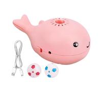 Cat Toy Ball - Whale Floating Ball | Cute Whale Electric Floating Balls Toy | Flexible Wheels & Music Functions, Cooling Fans, Blowing Teaser, Balancing Blowing Games For Cats, Kittens