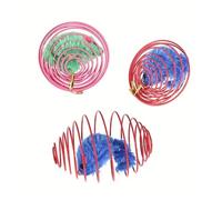 Cat Toy Balls Funny Stretchable Kitten Springs Toys Interactive Caged Rats Rolling Cat Balls Random Color Cat Accessories Pet(2pc Random color)