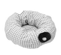 Cat Toy Bed - Cat Nest Tunnel | Foldable Pet Cat Playing Cave Bed with 2 Entrances | Multipurpose Donut Nest, Multifunctional Pet Supplies for Pet House, Garage, Living Room, Bedroom, Pet