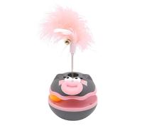 Cat Toy - Cartoon Ball for Playful Fun | Stimulating Exercise Accessory with Lightweight Ball, Bell Teaser, Sturdy Build, Indoor Games, Busy Pet Entertainment, 7.48x3.54inches