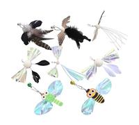 Cat Toy Change Rod Replacement, Plush Teaser - Refills for Pets - 8 Pieces Portable Cute Toy Attachments, Multifunctional Toy Replacement for Relaxing Game