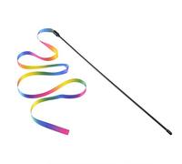 Cat Toy Cute Funny Colorful Rod Teaser Plastic Wand Pet Toy for Cats Interactive Stick Pet Teaser Cat Supplies Funny Cat Stick Wonderful