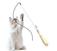 Cat Toy,Enrichment Rod with Light - Cat Rod with Root Handle - for After Meal, Against Boredom, Mental Stimulation, Living Room, Apartment