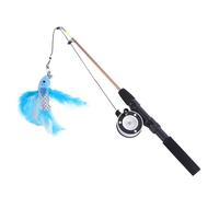 Cat Toy Feathers - 40cm Play Wall, Fine Workmanship | Interactive EVA Cat Play Stick Detailed Prey Images, Extendable Play Stick with Feathers for Kittens to Play With,