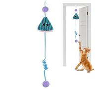 Cat Toy for Doors, Activity with Extendable Elastic Rope - with Ball, Spring and Squeaky Paper Interactive Toys for Cats | For Mental Stimulation, Exercise, Kittens Of All Cuts