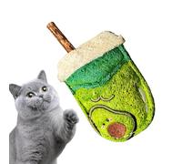 Cat Toy for Milk Tea Cup Shaped Loofah Companion, Teething Toy for Kittens when Teething - for Your Cat's Play, Relieves Boredom, Enrichment, Stimulation and