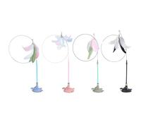 Cat Toy for Sucking on the Floor, Cat Stick Toy with Suction Cup Powerful Suction Cup - Self-Entertainment Cat Pole, Interactive Cat Stick, 4 Types of Cat Teaser