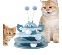Cat Toy for the Home, 3-Stage Cute Teaser, 3-Stage Turntable Enrichment for Domestic Cats, For Movement Against Boredom Play, Hunting Tower Enrichment Home Apartment
