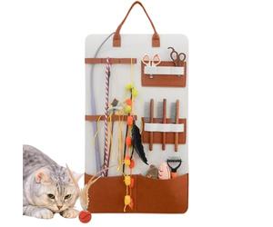 Cat Toy Holder - Felt Storage Basket, Pet Toy Organizer Tray | Keep Play Tidy - Reduces Household Clutter - Promotes Play Tool