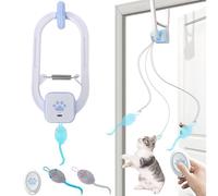 Cat Toy - Intelligent Wireless Mechanism, Variable Speed Interaction Module, Hanging Prey Mimic Activity Unit, Agility Awareness Energy Channeling Recreation Equipment | Suitable For Feline Trai