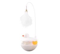 Cat Toy Interactive, Cat Toy, Activated Cat Kitten Toy, Removable Feather, Lightweight Resin, Duck Shape, Fun Stick for Kittens, Play, Indoor, Outdoor, Easter