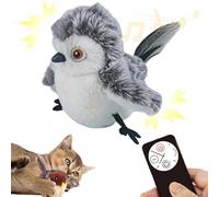Cat Toy - Interactive Flying Bird with Chirping Sound and Flapping Wings, Feather Tail Design, Fun and Engaging Toy for Cats